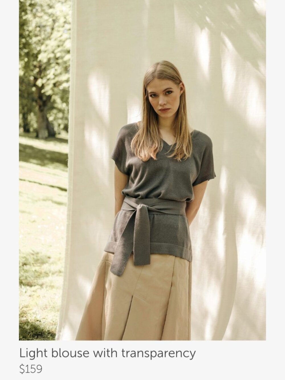 Alpaka - Light blouse with transparency Pima cotton & modal XS | 🩷